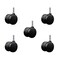 Service Caster 2'' Office Chair Casters Nylon Twin Wheel 7/16'' Grip Ring Stem, 5PK SCC-UHGR02S50-NYS-716176-5 - alternate 1